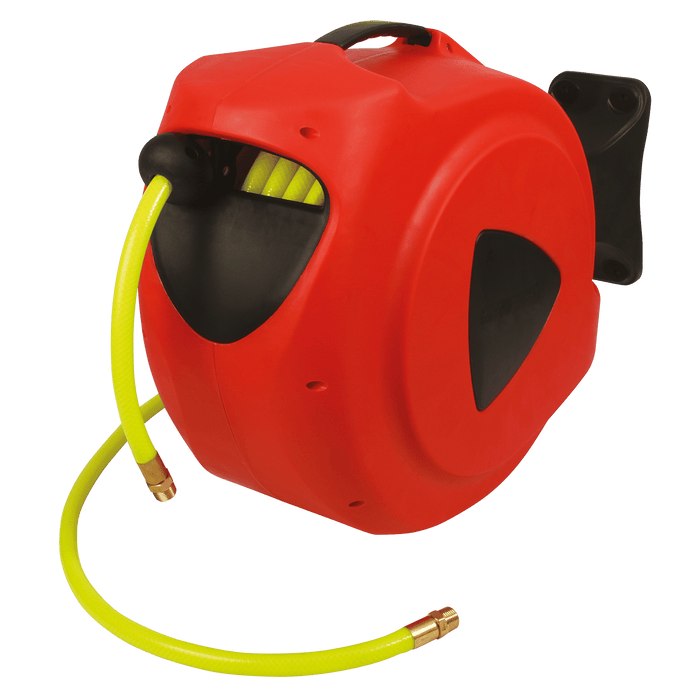 FT Pro - ZA05-20B12-HIVIS Air & Water Hi-Vis Hose Reel 1/2" X 20M 1/2" BSPT - FluidAirFittings