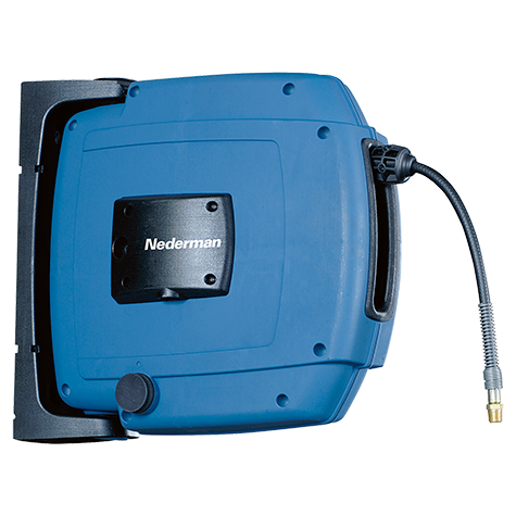 Nederman 30800420 3/8" Female Inlet x 5/16" Male Outlet x 5/16" Self-Retracting Hose Reel - FluidAirFittings