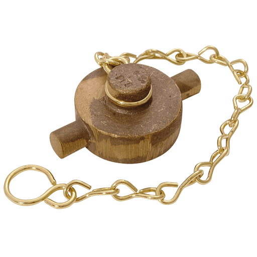 FT Pro - GMBCC2 2" BSPP Gun Metal Blank Cap and Chain - FluidAirFittings