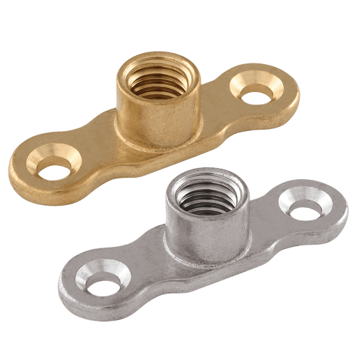 FT Pro M10 Female Backplate Brass EPS-FP10-S - FluidAirFittings