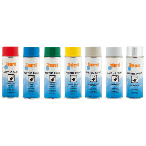 Ambersil Acrylic Paint 400ML Bright Yellow RAL1018 6180400008 - FluidAirFittings