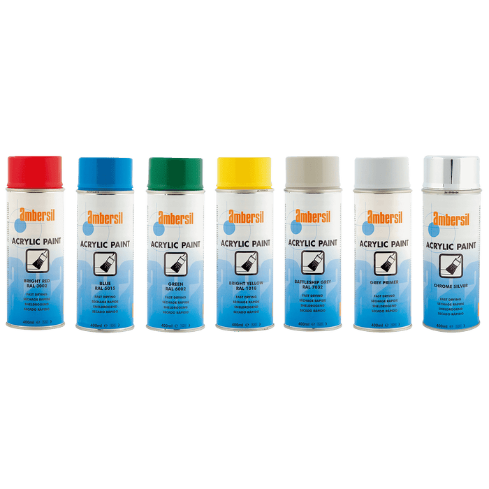 Ambersil Acrylic Paint 400ML Bright Yellow RAL1018 6180400008 - FluidAirFittings