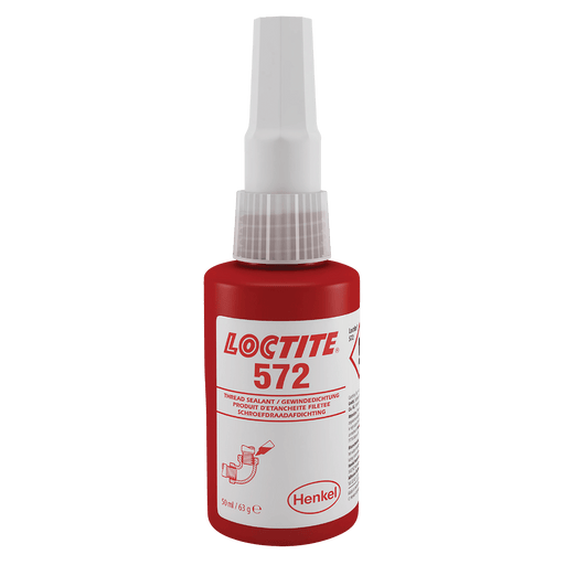 Loctite 50ML 572 Low Strength Slow Cure Pipeseal LOC-229360 - FluidAirFittings