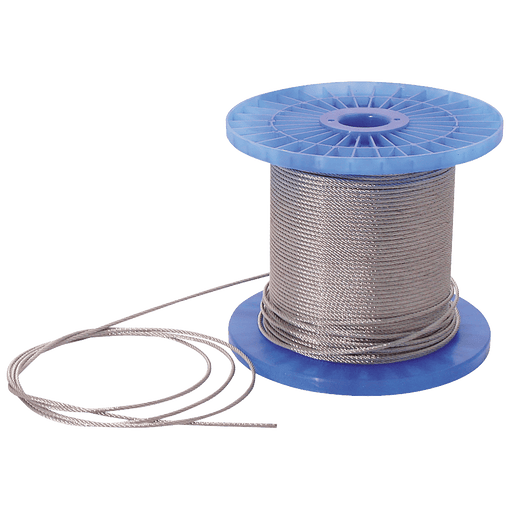 8.0MM OD STEEL WIRE ROPE REEL 50MTR SWR80ST - FluidAirFittings