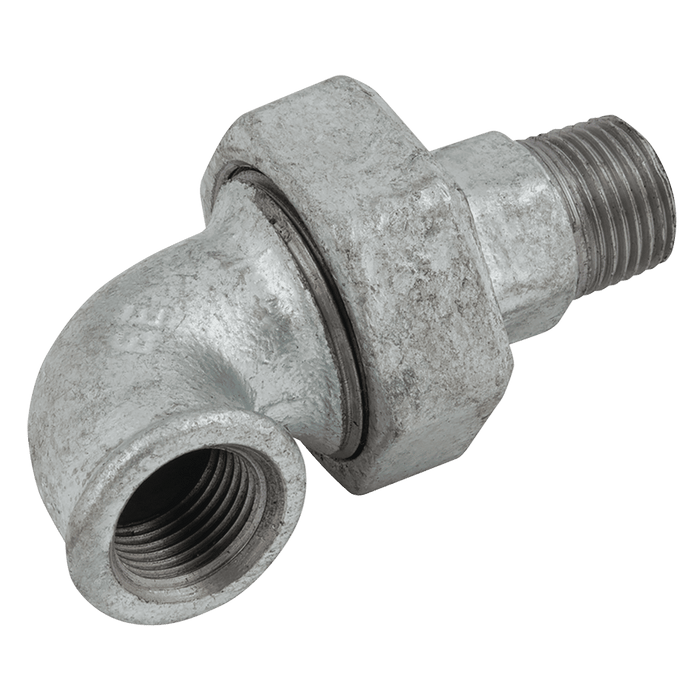 EE 1.1/4" BSP MXF 90° Union Tapered Elbow Galvanised EE-MI98-114 - FluidAirFittings