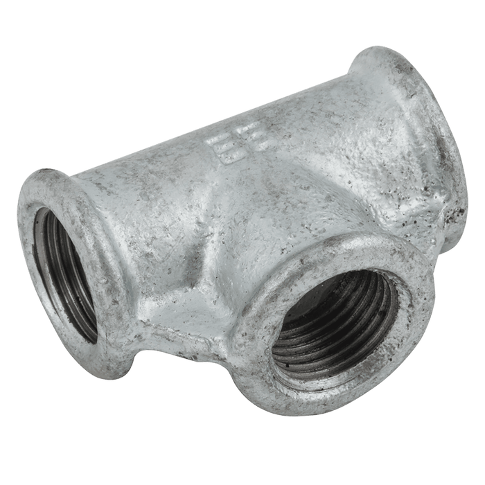 EE 2" BSP F90 Equal Tee Galvanised EE-MI130-2 - FluidAirFittings