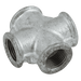 EE 3" BSP Galvanised Equal Cross EE-MI180-3 - FluidAirFittings