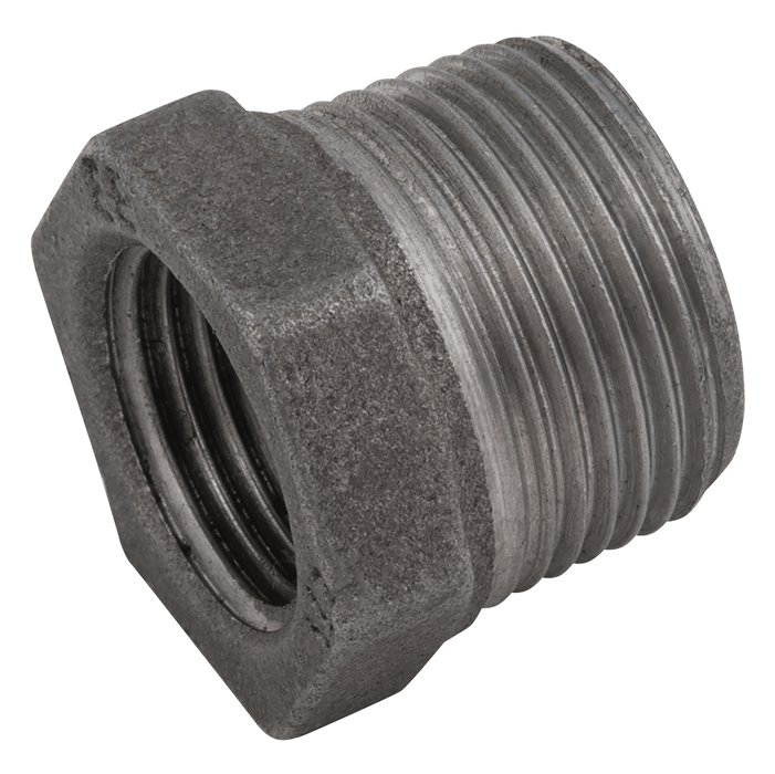 EE 2" X 1/2" BSPT/P Male/Female Bush Black EE-MI241-2-12N - FluidAirFittings