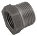 EE 2" X 1/2" BSPT/P Male/Female Bush Black EE-MI241-2-12N - FluidAirFittings