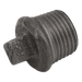 EE 3" Male BSPT Hollow Plug (Black) EE-MI290-3N - FluidAirFittings