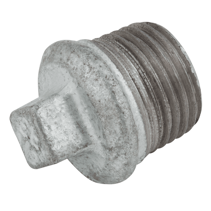 EE 3/8" BSPT Beaded Hollow Plug Galvanised EE-MI290-38 - FluidAirFittings
