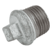 EE 1" BSPT Beaded Hollow Plug Galvanised EE-MI290-1 - FluidAirFittings