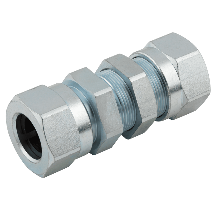 KR 10MM Pipe to Pipe Bulkhead KRAM10BPR - FluidAirFittings