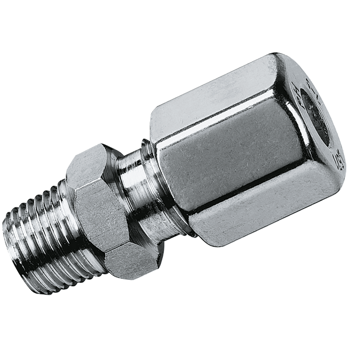 Danfoss Waltech 8MM OD X 3/8" NPT Male Stud SS (L) GEV8L3/8NPT1.45 - FluidAirFittings