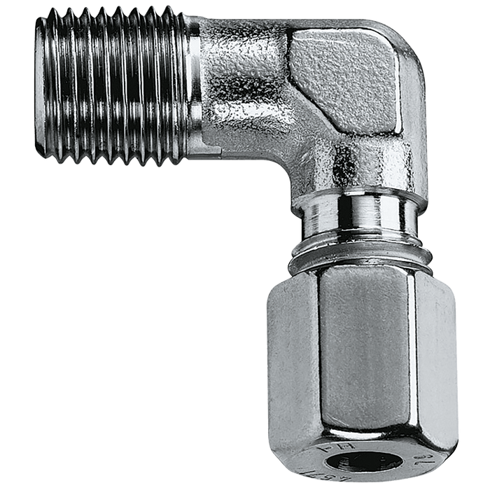 Danfoss Waltech 1/4" BSP Tapered X 10MM OD Elbow WEV10LRK-1.4571 - FluidAirFittings