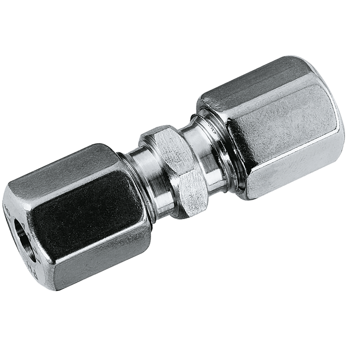 Danfoss Waltech 04MM X 04MM OD Equal Coupler SS (Ll) GV4LL-1.571 - FluidAirFittings