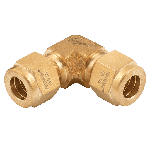 PANAM - UE-250-B Union Elbow 1/4 OD Brass - FluidAirFittings