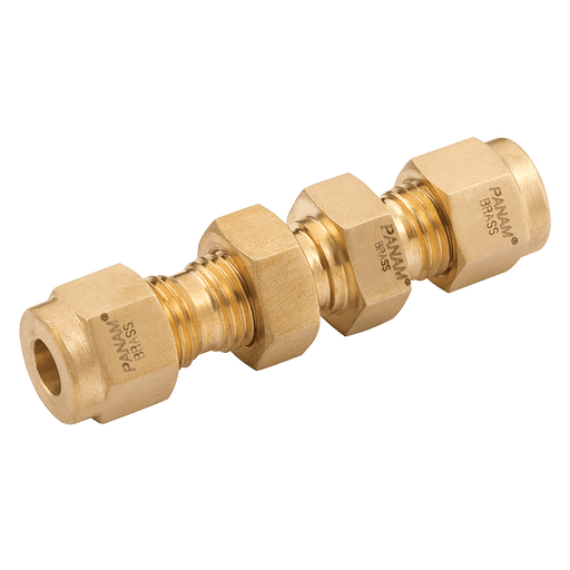 PANAM - BU-1000-B Bulkhead Union 1 OD Brass - FluidAirFittings