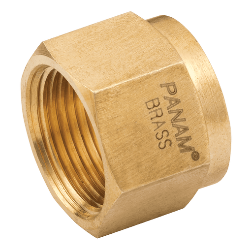 PANAM - N-500-B Nut 1/2 OD Brass - FluidAirFittings