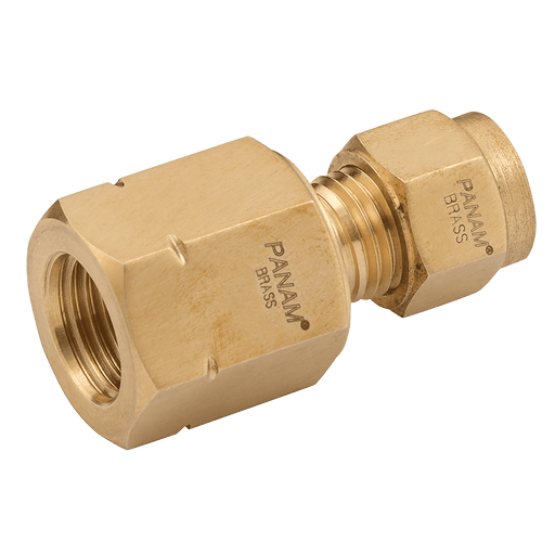 PANAM - FC-6-250RT-B Female Conn 6 OD 1/4 BSPT Brass - FluidAirFittings