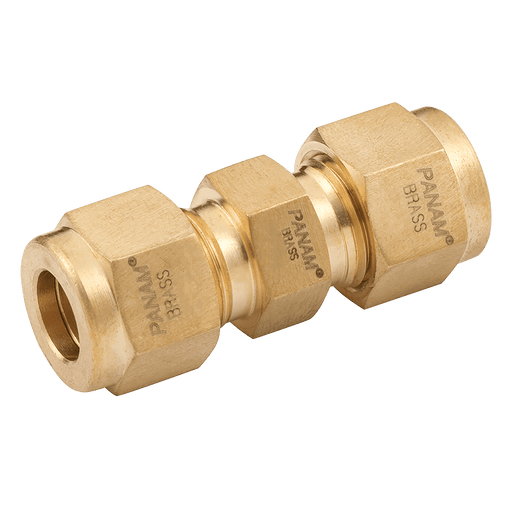 PANAM - RU-12-10-B Reducing Union 12 OD X 10 OD Brass - FluidAirFittings