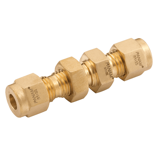 PANAM - BU-6-B Bulkhead Union 6 OD Brass - FluidAirFittings