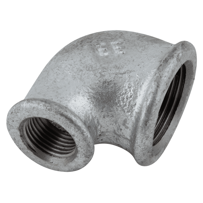 EE Unequal 90° Elbow F/F BSP(G) 1/2" X 3/8" EE-MI90-12-38 - FluidAirFittings