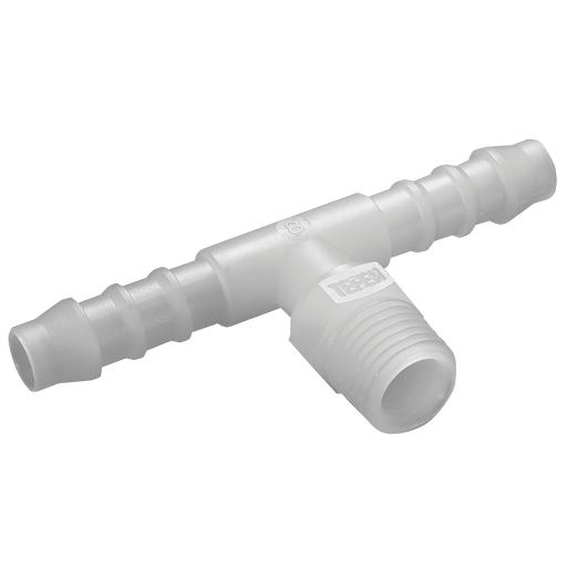 Tefen 1/4" BSPT Male Branch Tee Hose Connector PPV22-8-14 - FluidAirFittings