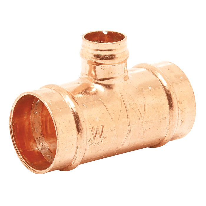 28 X 22 Solder Ring Red Branch Tee M-SRRB-28-22 - FluidAirFittings