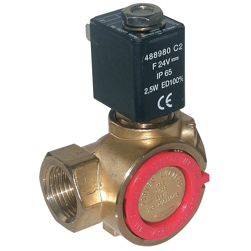 Parker 2/2 Com Sol Valve 1/2 N/O Brass FKM 230VAC 322K4506-230AC - FluidAirFittings