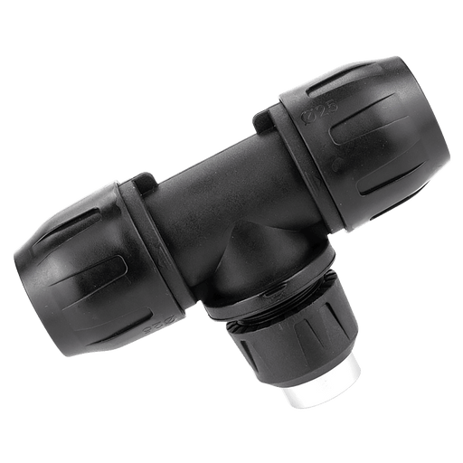 Aircom Threaded Tee 25MM to G1/2" Female QLTPPA025048 - FluidAirFittings