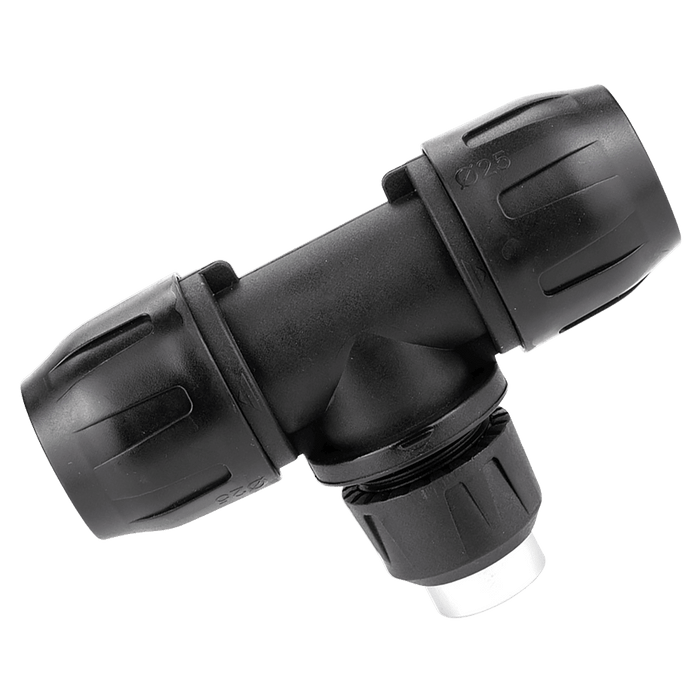 Aircom Threaded Tee 25MM to G1/2" Female QLTPPA025048 - FluidAirFittings