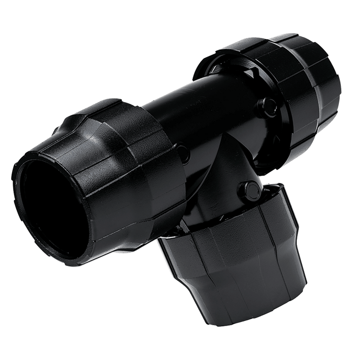 Aircom Equal Tee Aluminium 25MM QLTEAL025 - FluidAirFittings