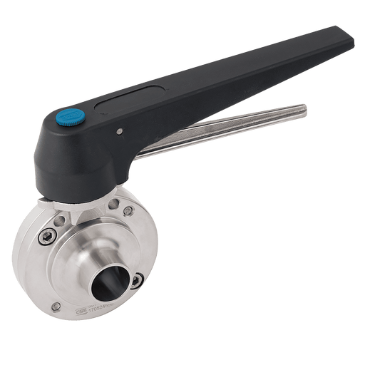 FT Pro 2.1/2" Weld End Sanitary Butterfly Valve BUTVWE-212 - FluidAirFittings
