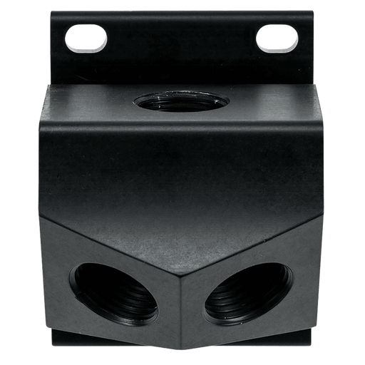 Aircom Aluminium Port Block Female 3/4" Inlet 2 X 1/2" Outlets APLALL068 - FluidAirFittings
