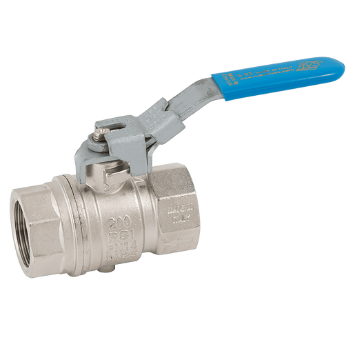 RuB Valves 1.1/2" Brass Ball Valve Vented Lockable Ball Valve BV93-112L - FluidAirFittings