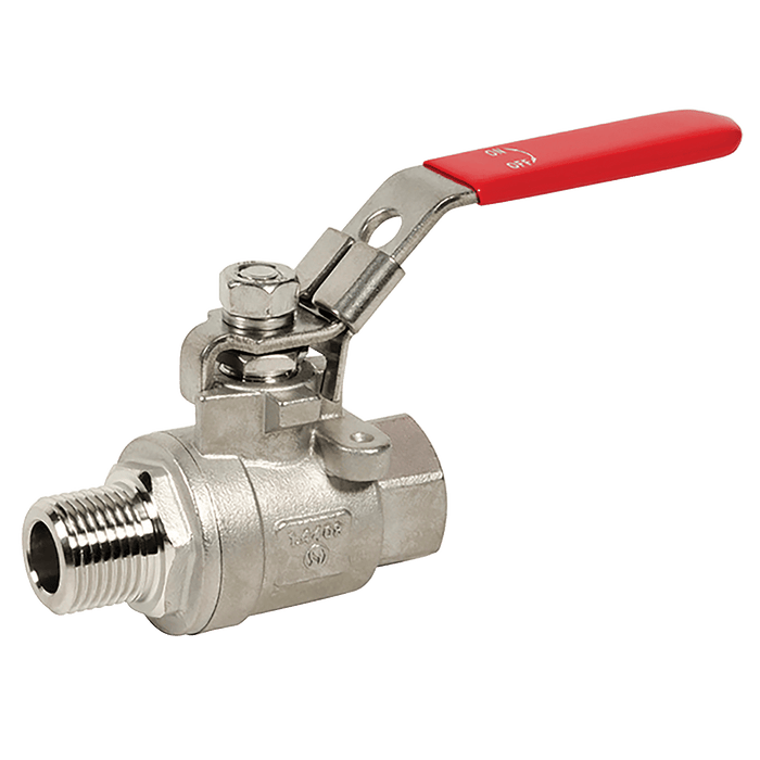 Haitima 1/2"BSPM X 1/2"BSPF 316 SS Ball Valve 2PIECE BV789-12 - FluidAirFittings