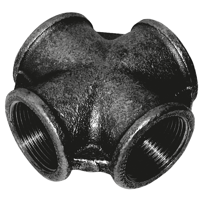 K-Line Connect 1.1/4" BSPT Female Equal Cross Black (180) K-MI180-114N - FluidAirFittings
