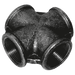 K-Line Connect 1.1/4" BSPT Female Equal Cross Black (180) K-MI180-114N - FluidAirFittings