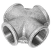 K-Line Connect 4" BSPT Female Equal Cross Galvanised (180) K-MI180-4 - FluidAirFittings