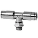 Camozzi 6MM OD X 1/8" BSPP Series 8000 Male Stud Tee 8432 6-1/8 - FluidAirFittings