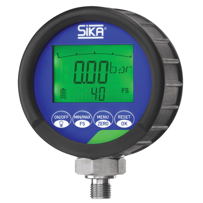 SIKA 1/4" BSP Pressure Gauge Digital EME8REF-E2-0040 - FluidAirFittings