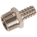 FT Pro - 3040-4-M5 M5 x 4mm ID Male Straight Hose Tails, Nickel Plated Brass - FluidAirFittings