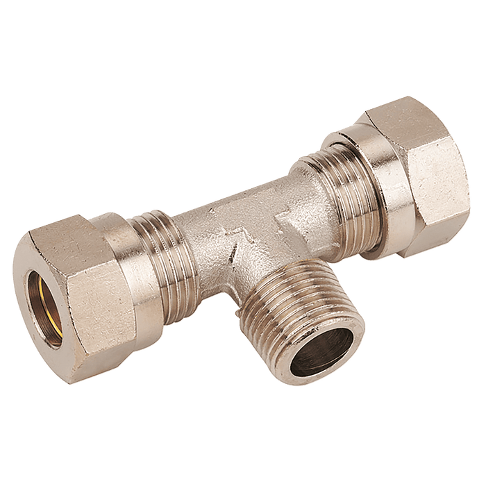 Aignep 1/2" BSPT Male X 18MM OD Male Stud Branch Tee 2018-6183 - FluidAirFittings
