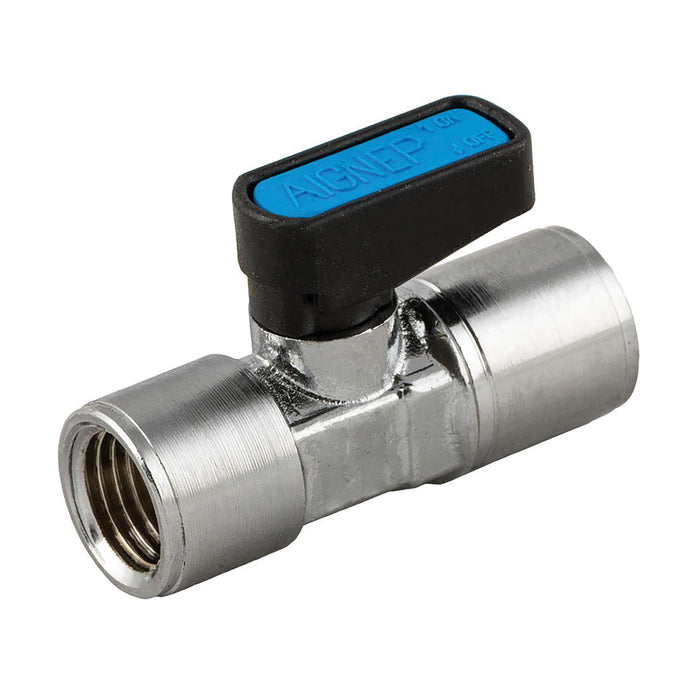 Aignep British Gas 1/2" NPTF Female Brass Ball Valve Gas Mini 86300-12 - FluidAirFittings