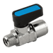 Aignep British Gas 1/8" NPTF Male/Female Brass Ball Valve Gas Mini 86310-18 - FluidAirFittings