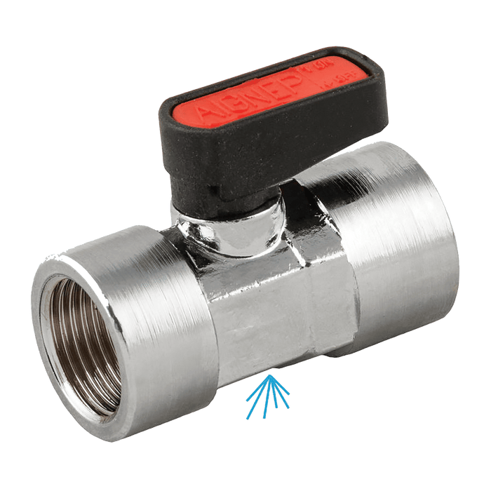 Aignep 1/4" Ball Valve Exhaust Hole Female 1716645 - FluidAirFittings