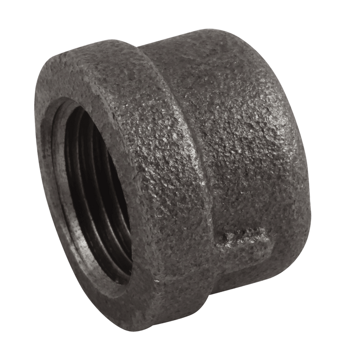 EE 2" Round Cap Black EE-MI301-2N - FluidAirFittings