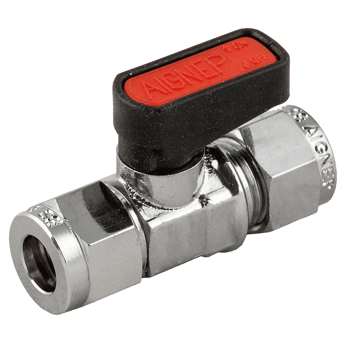 Aignep British Gas 15MM Equal Tube Ball Valve 6450-15 - FluidAirFittings