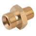 Brass Reducing Connector 60° Cone Seat | 3/4" Male BSPP | 1/2" BSPT Male | RCPT12/08 - FluidAirFittings